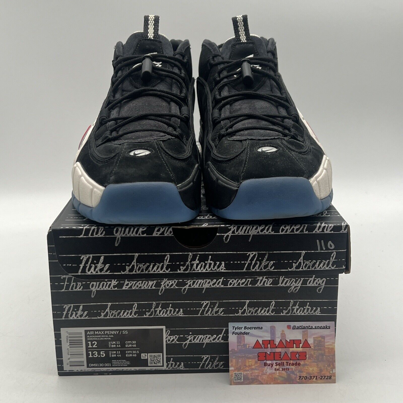 Size 12 - Nike Social Status x Air Max Penny 1 Recess - Black Icey (DM9130-001)