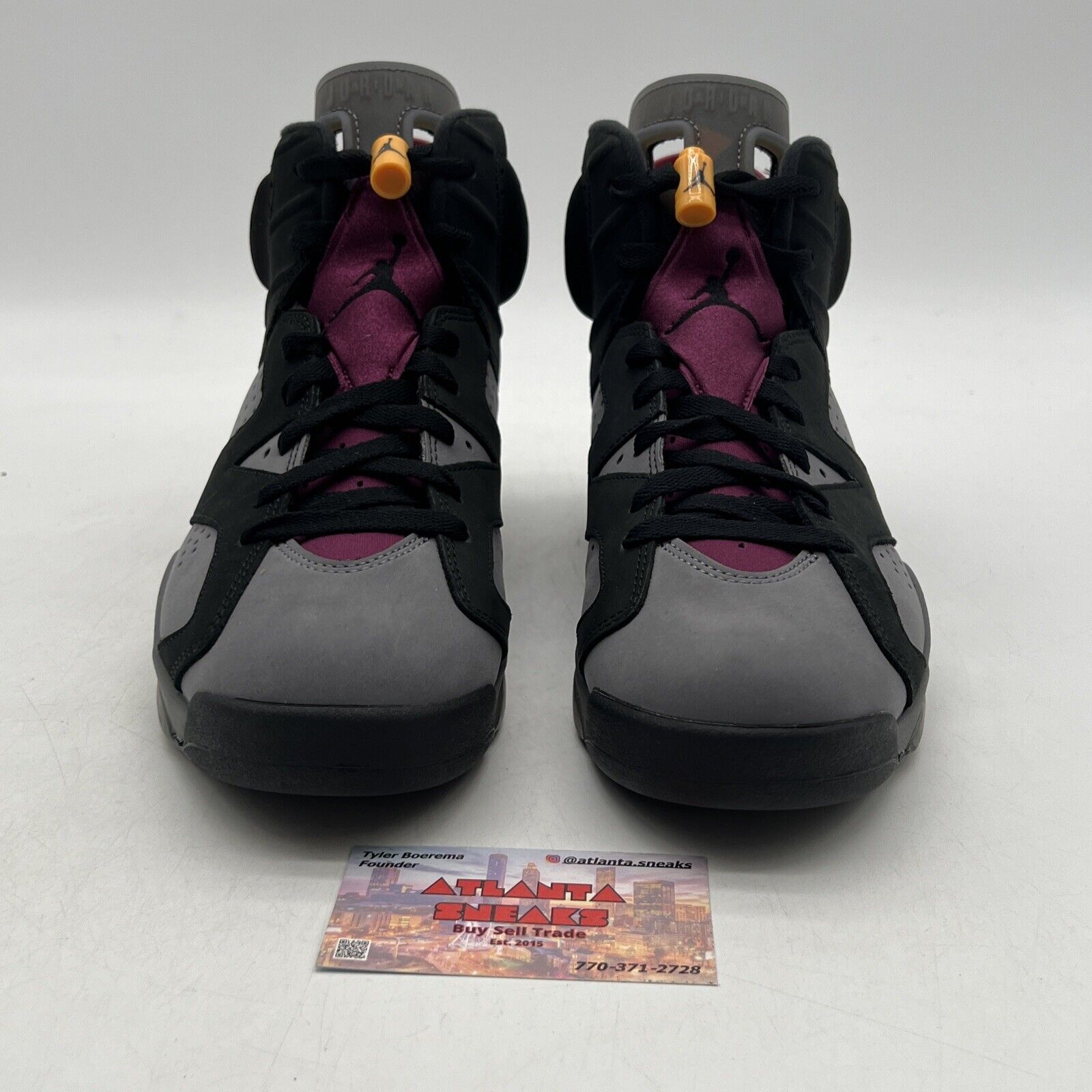 Size 8.5 - Jordan 6 Bordeaux Black Grey Yellow Suede Maroon (CT8529-063)