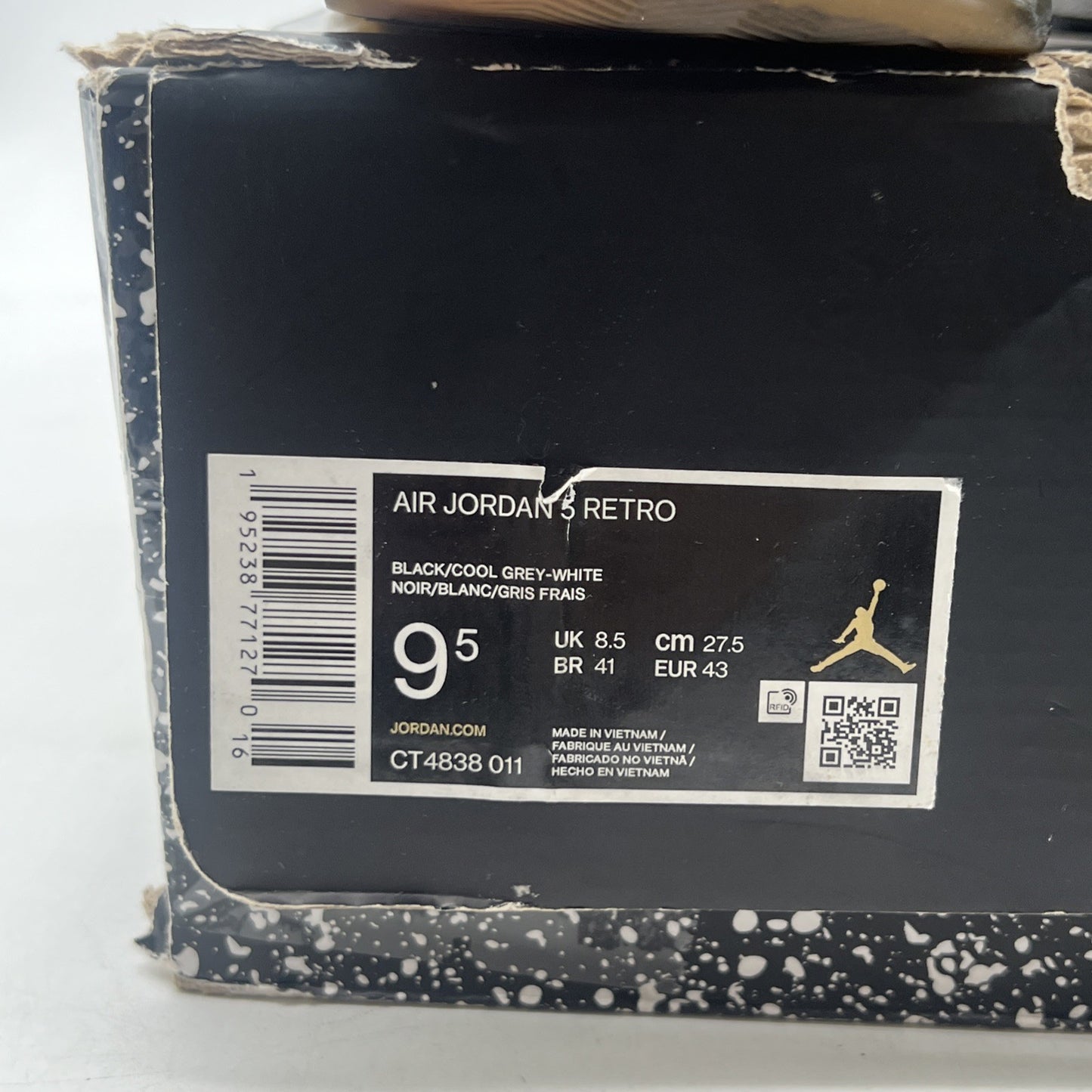 Size 9.5 - Air Jordan 5 Retro Mid Oreo (CT4838-011)