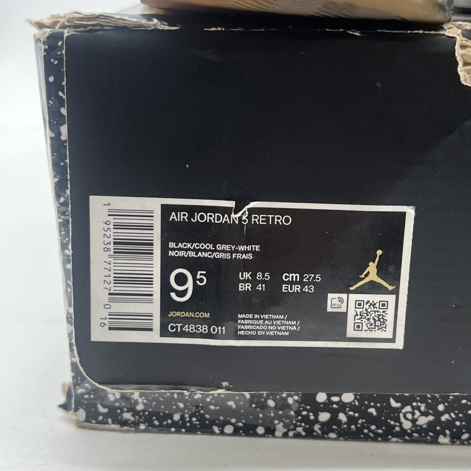Size 9.5 - Air Jordan 5 Retro Mid Oreo (CT4838-011)
