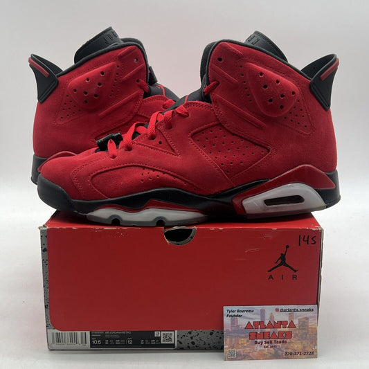 Size 10.5 - Air Jordan 6 Retro Toro Bravo Black Red Suede Icey (CT8529-600)