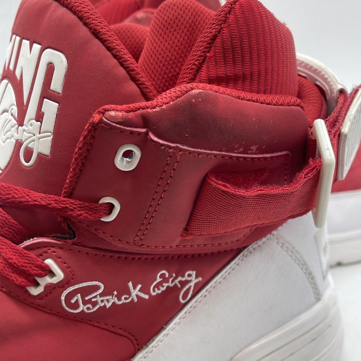 Size 13 - Ewing 33 HI Strawberries and Cream Red White Suede (1EW90161-611)