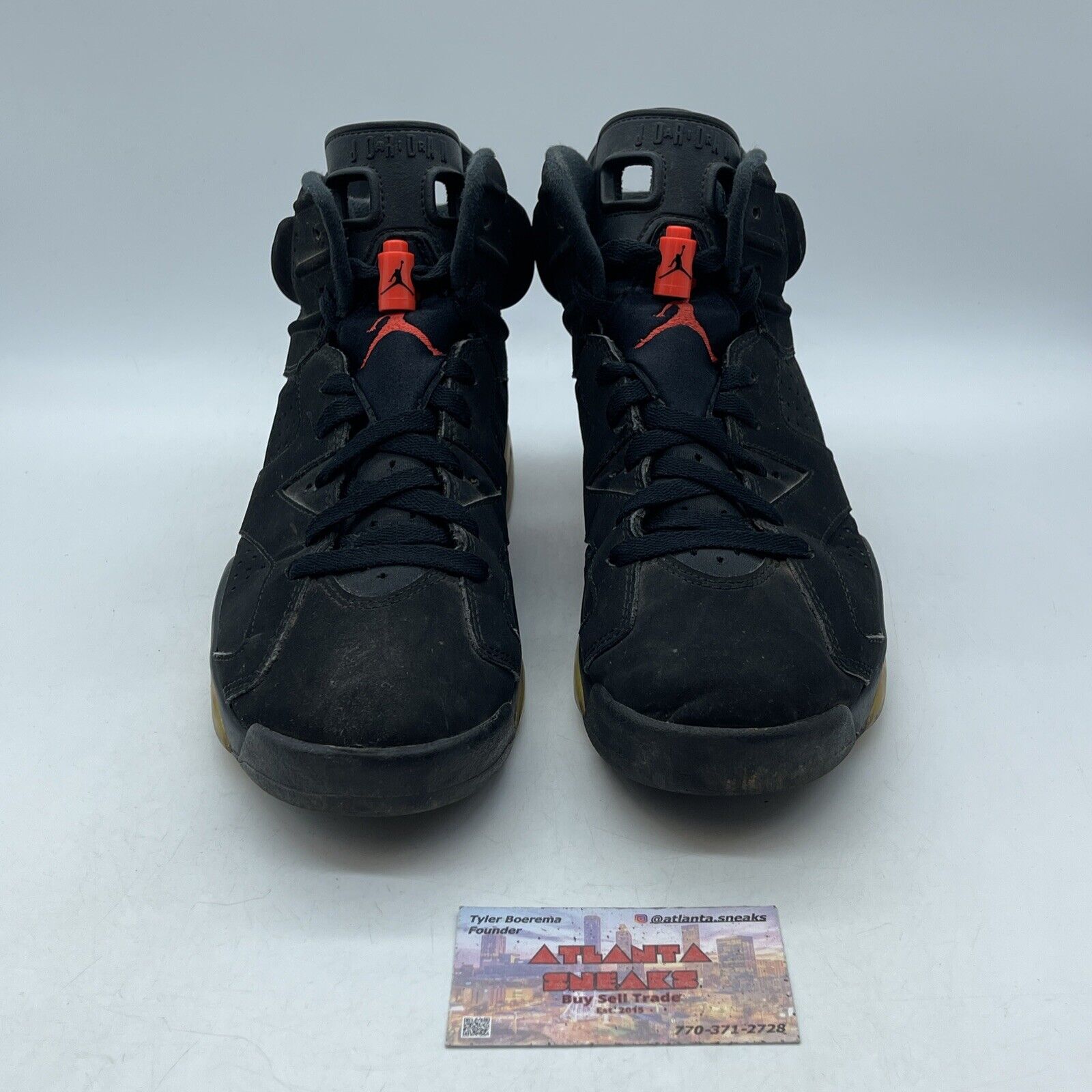 Size 8.5 - Jordan 6 Retro Mid Infrared Pink Black Suede (384664-060)