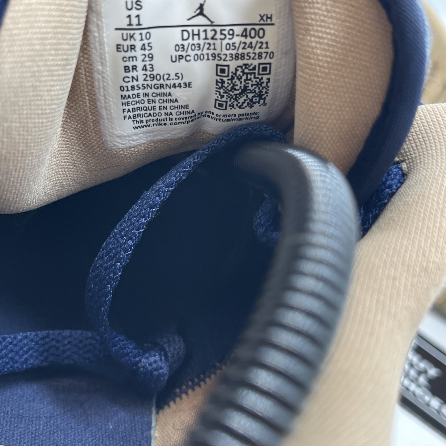 Size 11 - Air Jordan 1 SE Low Denim (DH1259-400)