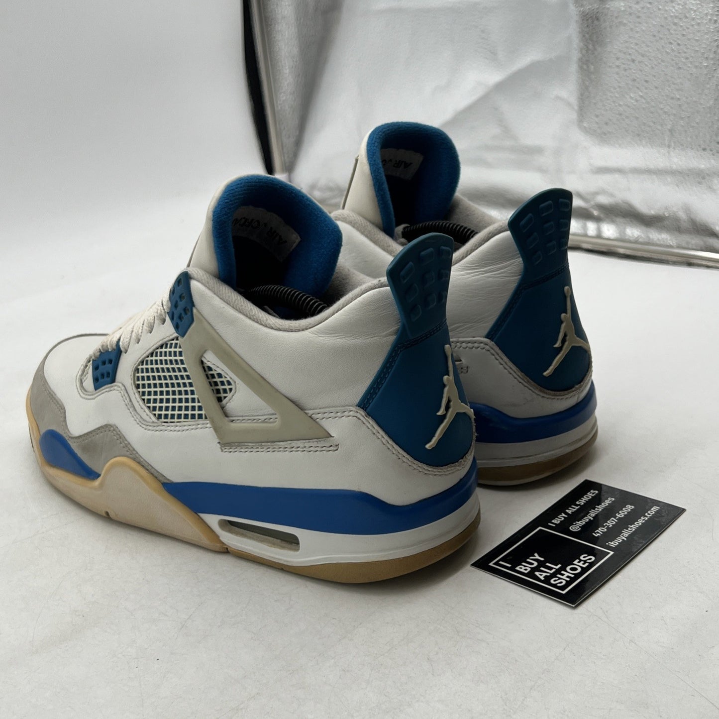 Size 9.5 - Air Jordan 4 Retro Military Blue 2012 (308497-105)