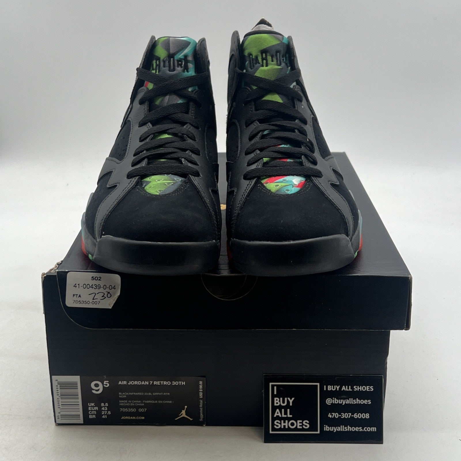 Size 9.5 - Air Jordan 7 Retro 30th Barcelona Nights (705350-007)