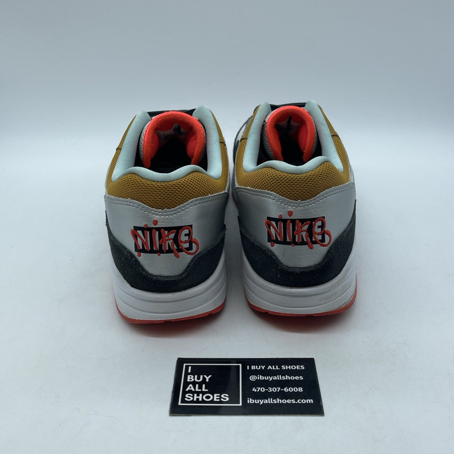 Size 11.5 - Nike Air Max 1 Graffiti Black White Grey Suede Leather (CZ8138-100)