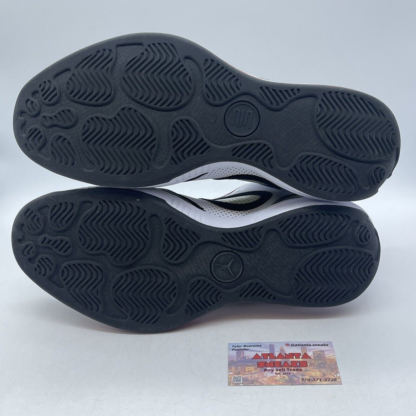 Size 14 - Air Jordan 2010 Black Varsity Red White Suede Leather (387358-061)