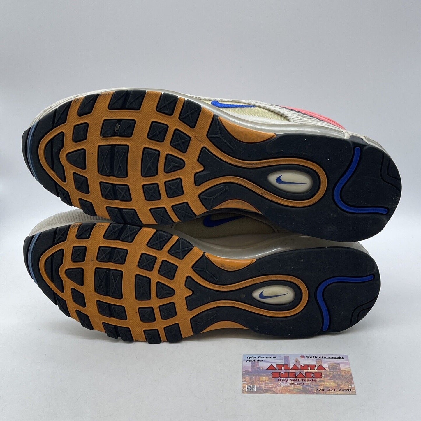 Size 12 - Nike Air Max 97 Corduroy Pack - Pink Grey Blue Suede (CQ7512-046)