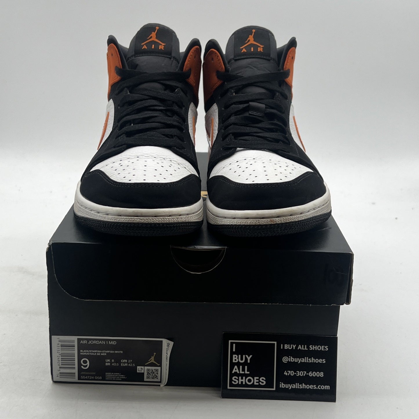 Size 9 - Air Jordan 1 Mid Shattered Backboard (554724-058)