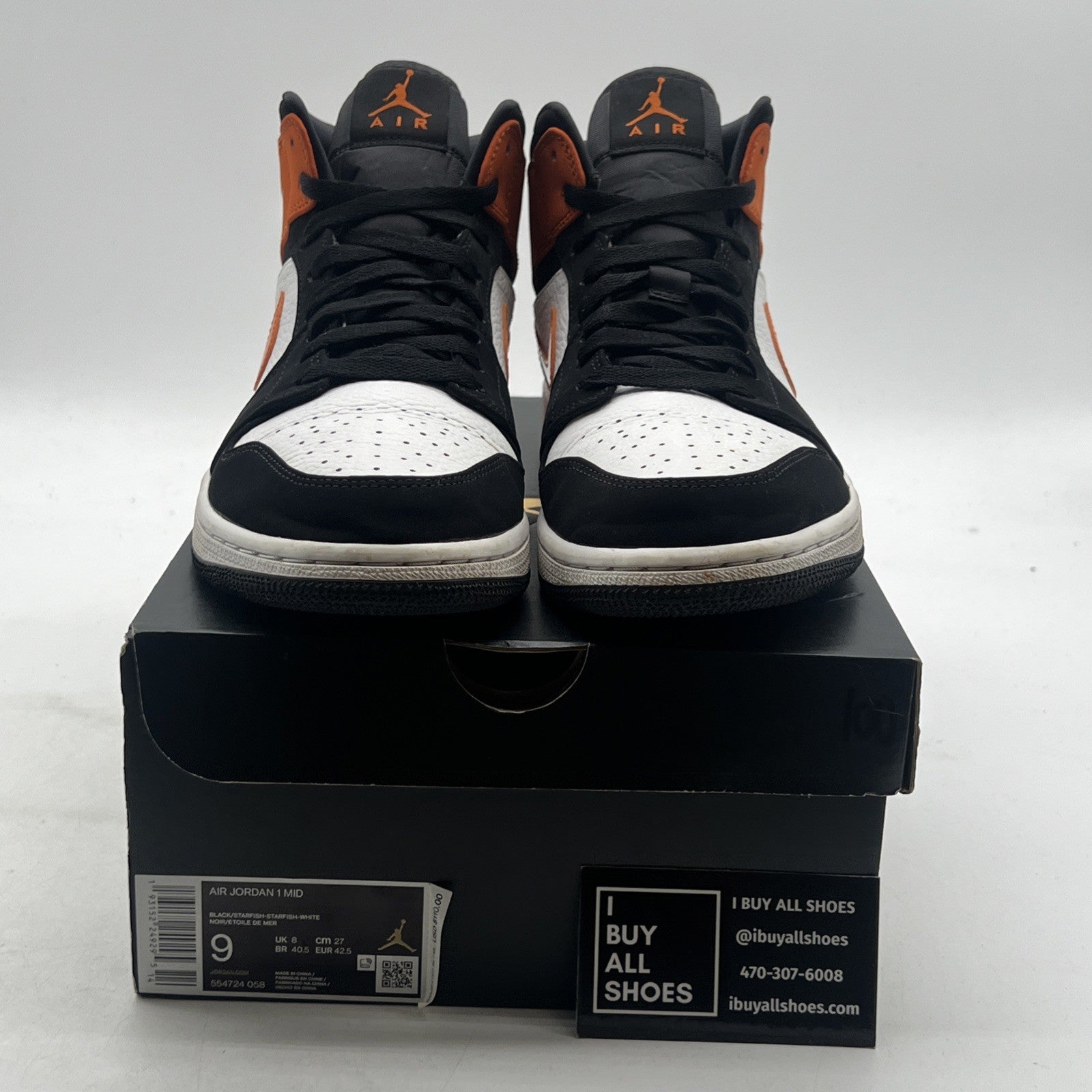 Size 9 - Air Jordan 1 Mid Shattered Backboard (554724-058)