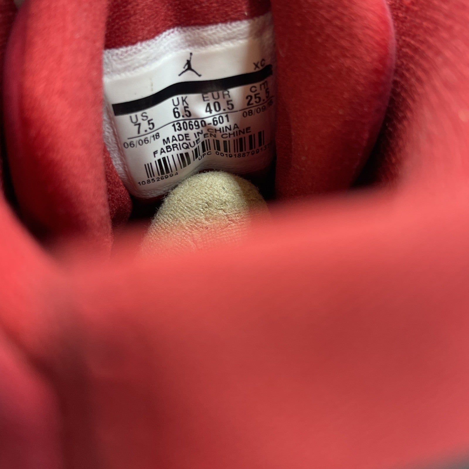 Size 7.5 - Air Jordan 12 Retro Gym Red Suede (130690-601)