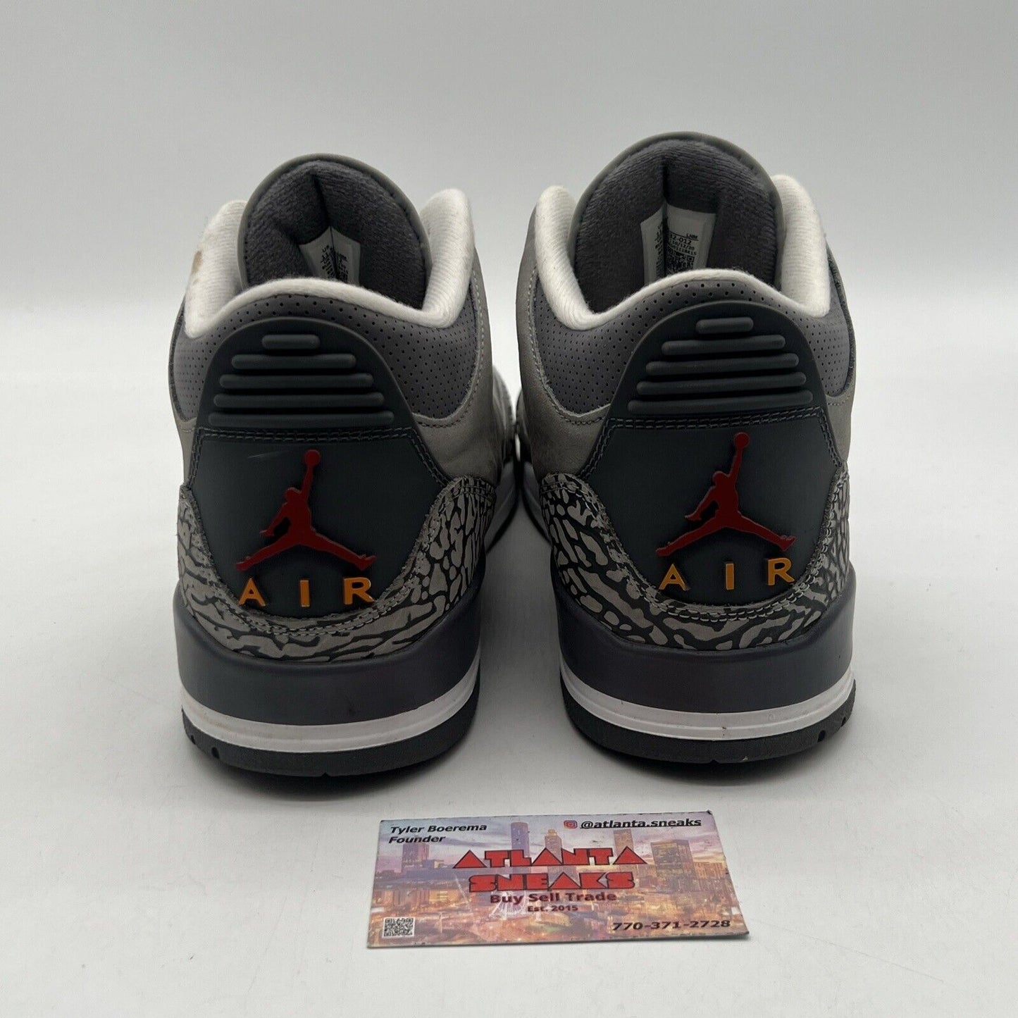 Size 11.5 - Jordan 3 Retro Mid Cool Grey Orange Red Suede Leather (CT8532-012)