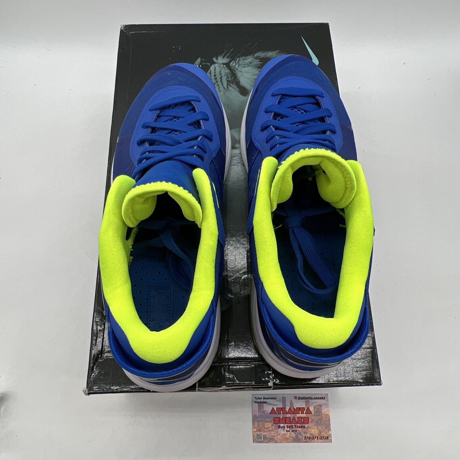 Size 11 - Nike LeBron 8 V/2 2011 Low Sprite White Blue (456849-401)