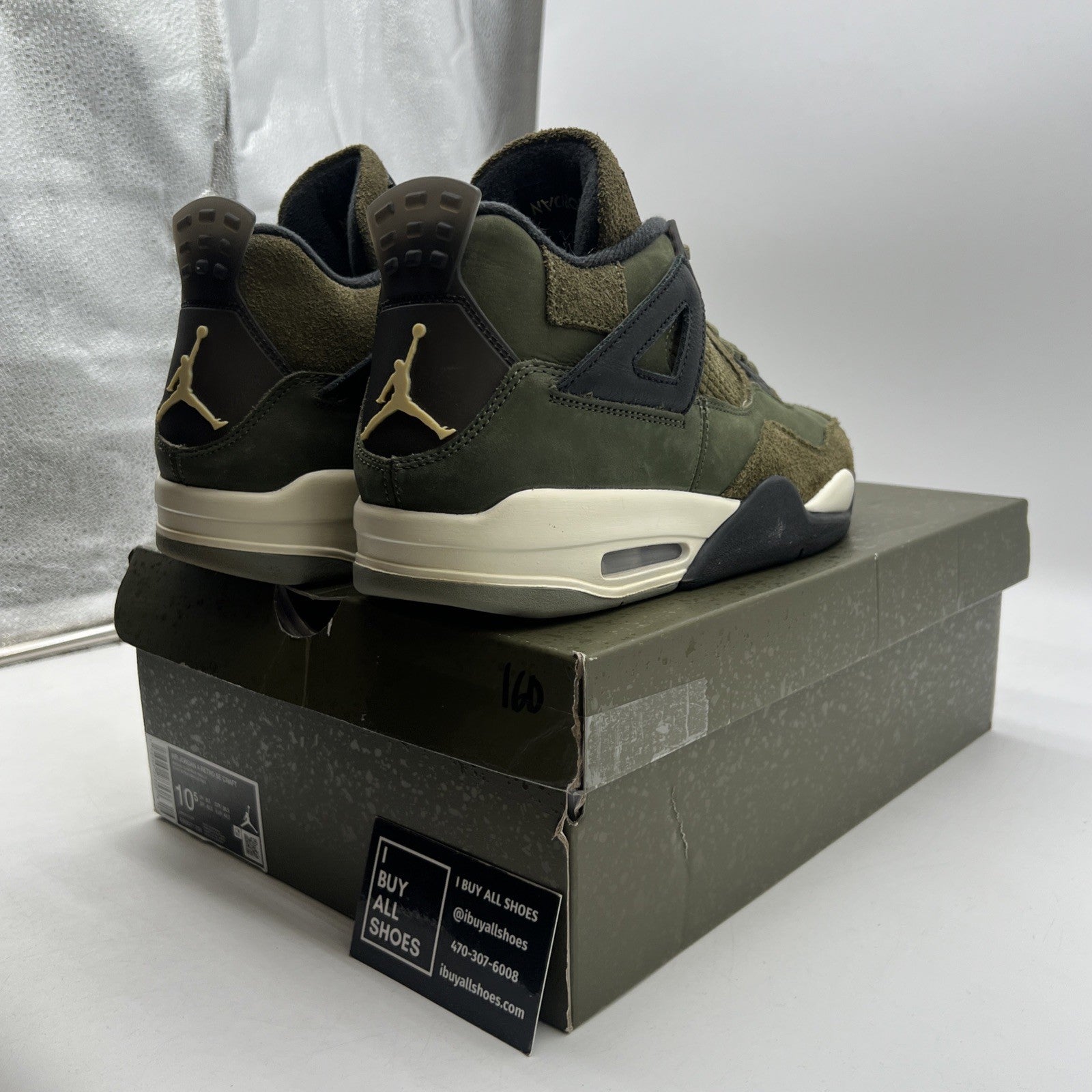 Size 10.5 - Air Jordan 4 SE Retro Low Craft - Olive (FB9927-200)