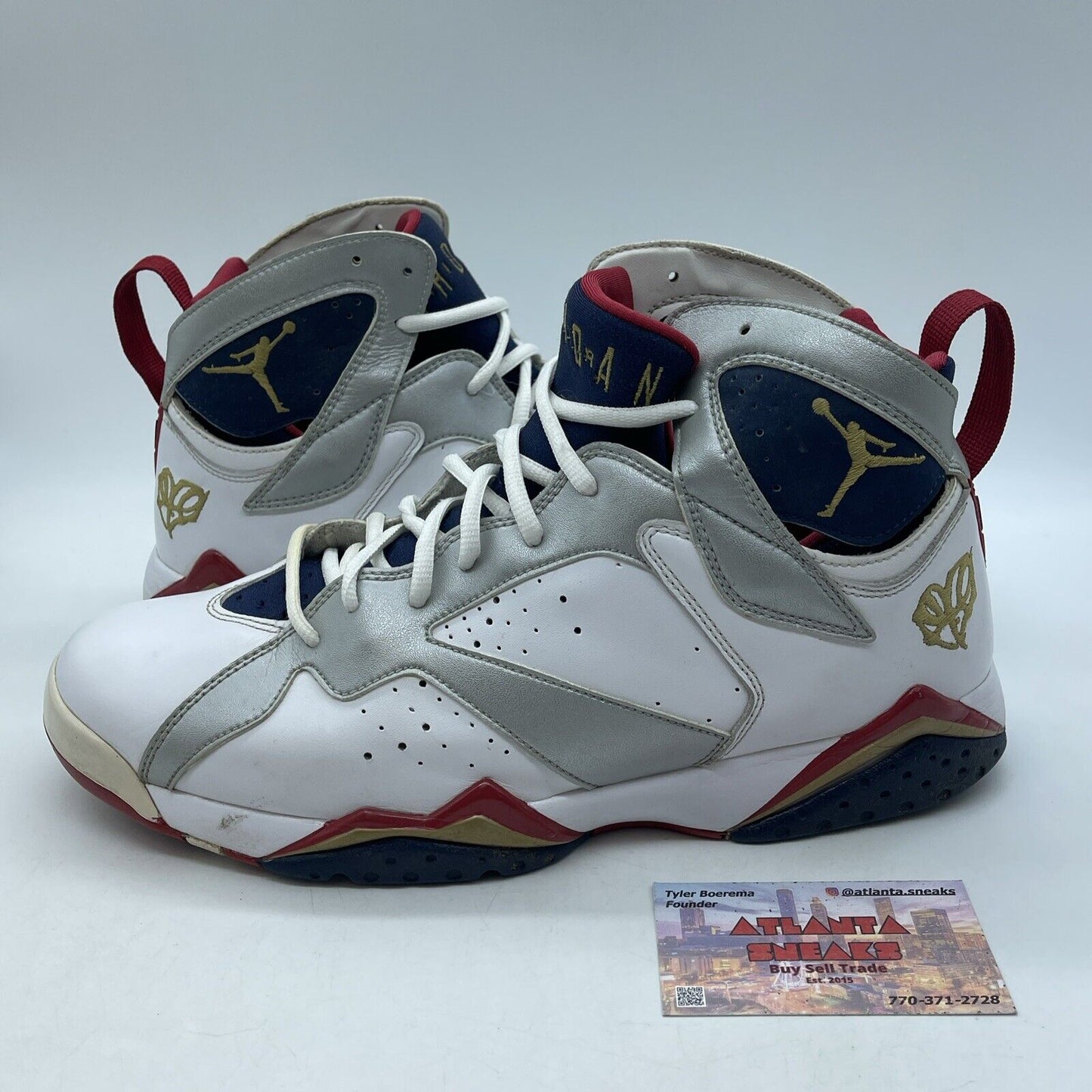 Size 11.5 - Air Jordan 7 Retro For The Love Of The Game White Blue (304775-103)