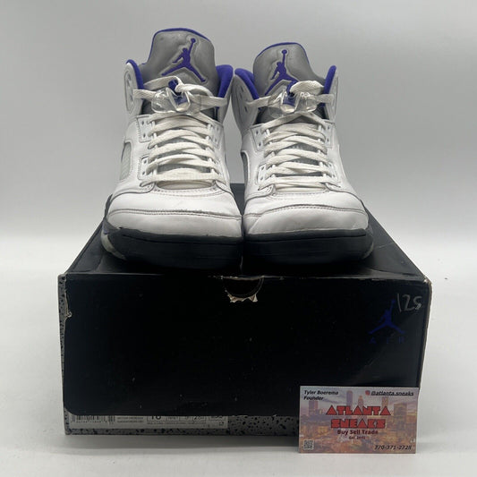Size 10.5 - Jordan 5 Concord 2022 White Purple Black Leather (DD0587-141)