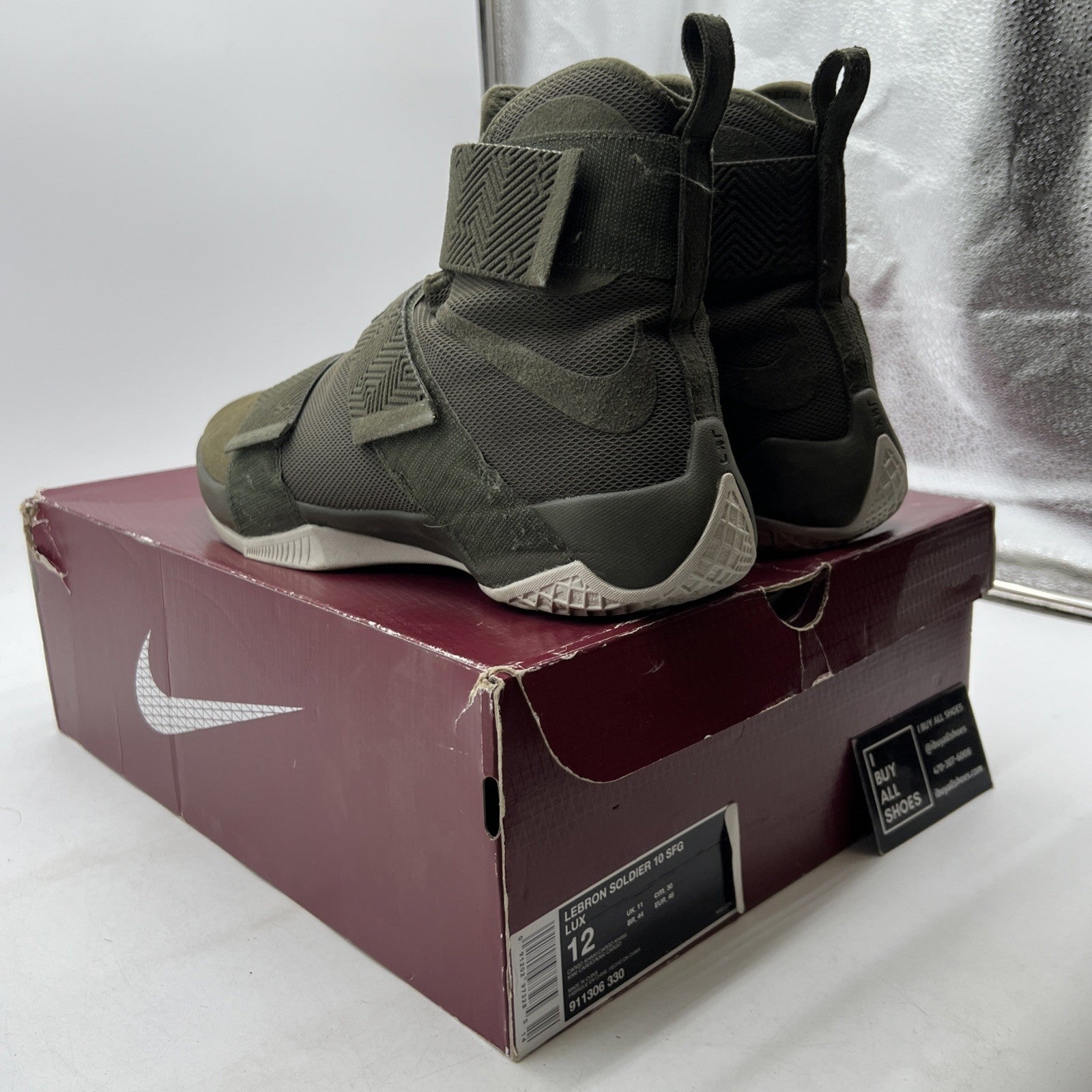 Size 12 - Nike LeBron Soldier 10 SFG LUX Cargo Khaki (911306-330)