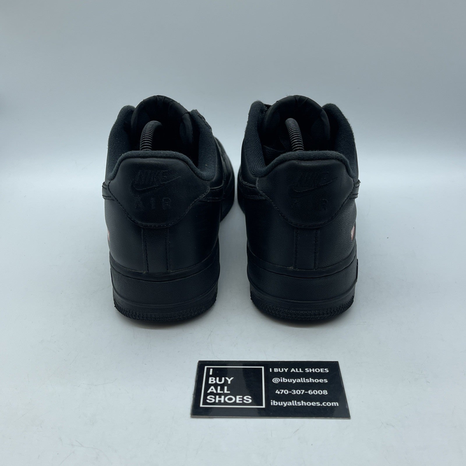 Size 9.5 - Nike Air Force 1 Low x Supreme Box Logo Black Leather (CU9225-001)