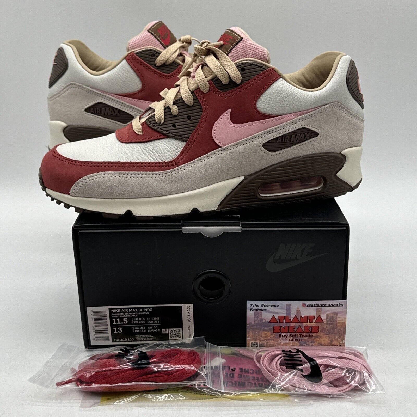 Size 11.5 - Nike Air Max 90 NRG Bacon 2021 Vnds OG All Piggy Sizzling Red Pink V