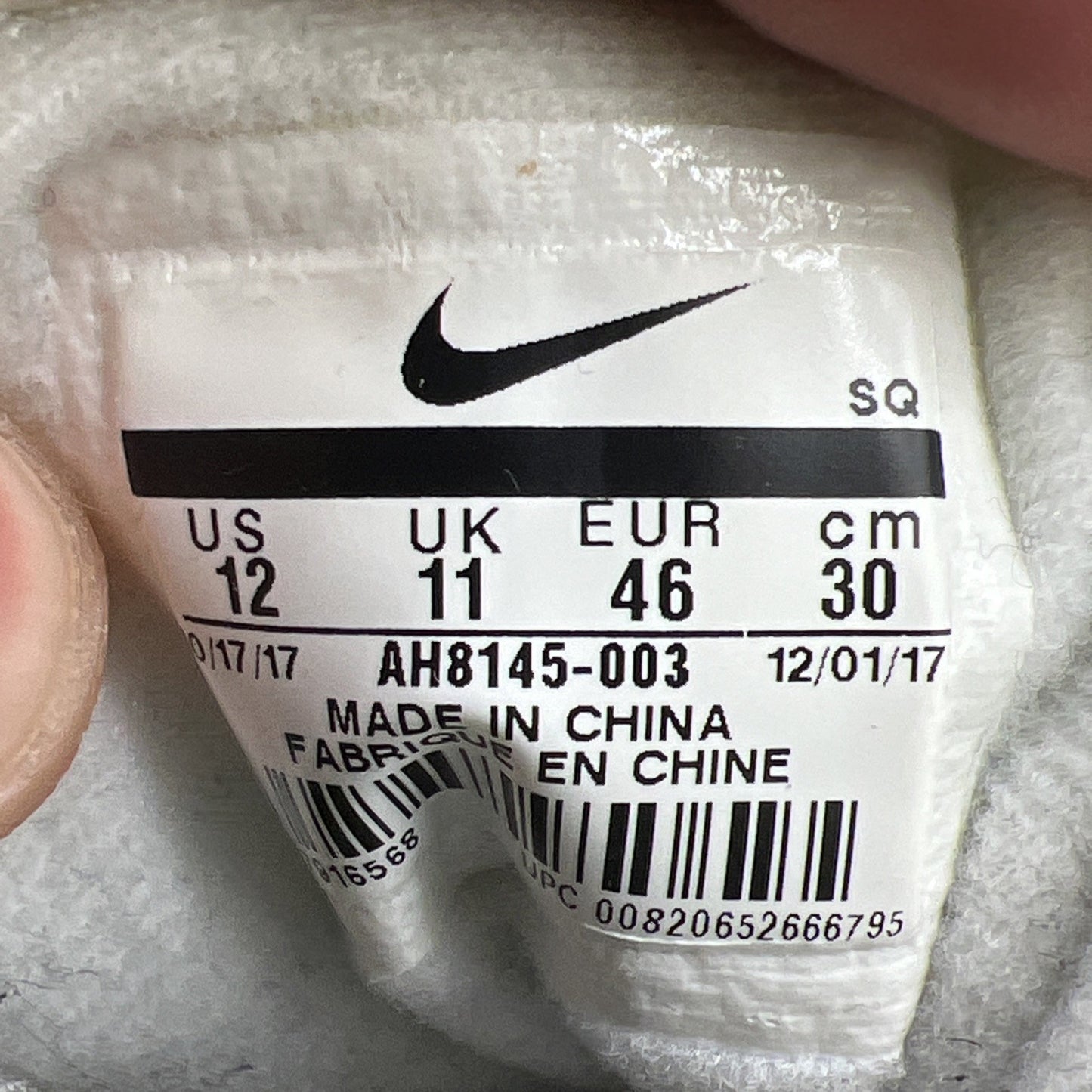 Size 12 - Nike Air Max 1 Wolf Grey (AH8145-003)