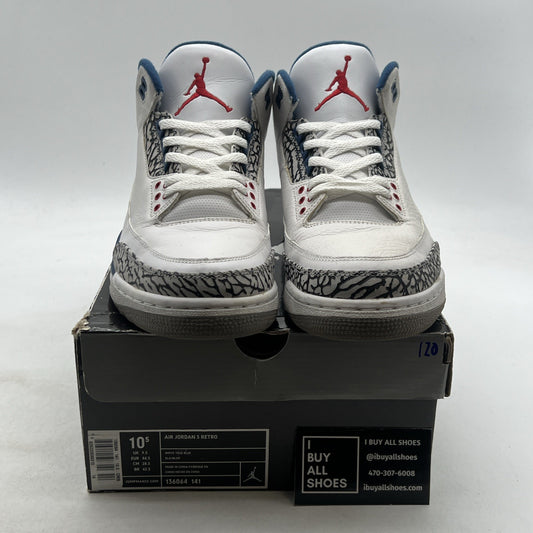 Size 10.5 - Air Jordan 3 Retro 2001 True Blue (136064-141)