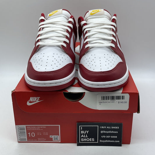 Size 10 - Nike Dunk Low Gym Red White Yellow Leather (DD1391-602)