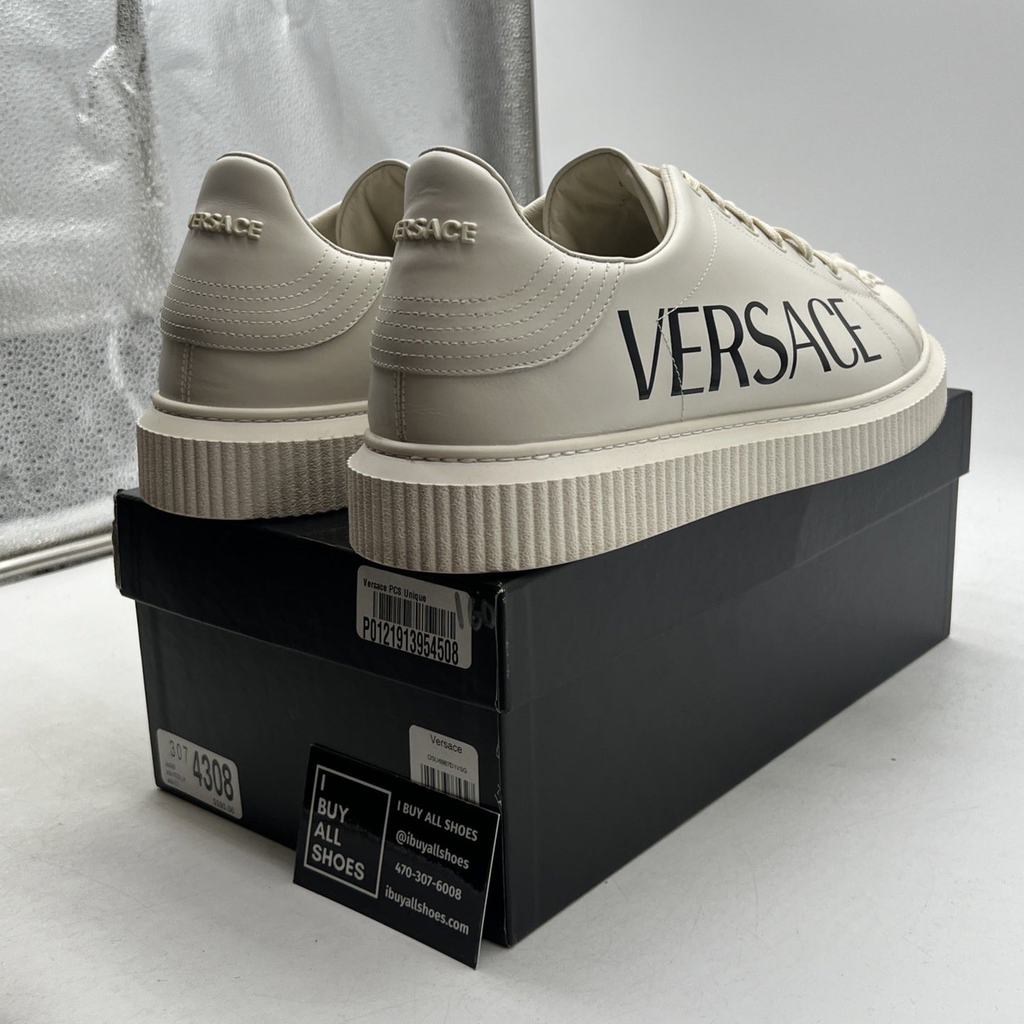 Size 46 - Versace Off White 3d Medusa Head Sneakers