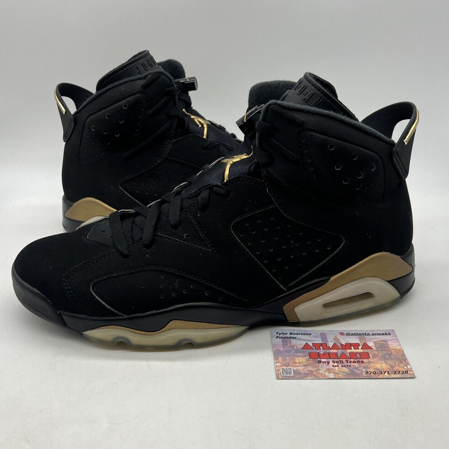 Size 12 - Jordan 6 Retro Defining Moments 2020 Black Gold Suede (CT4954-007)