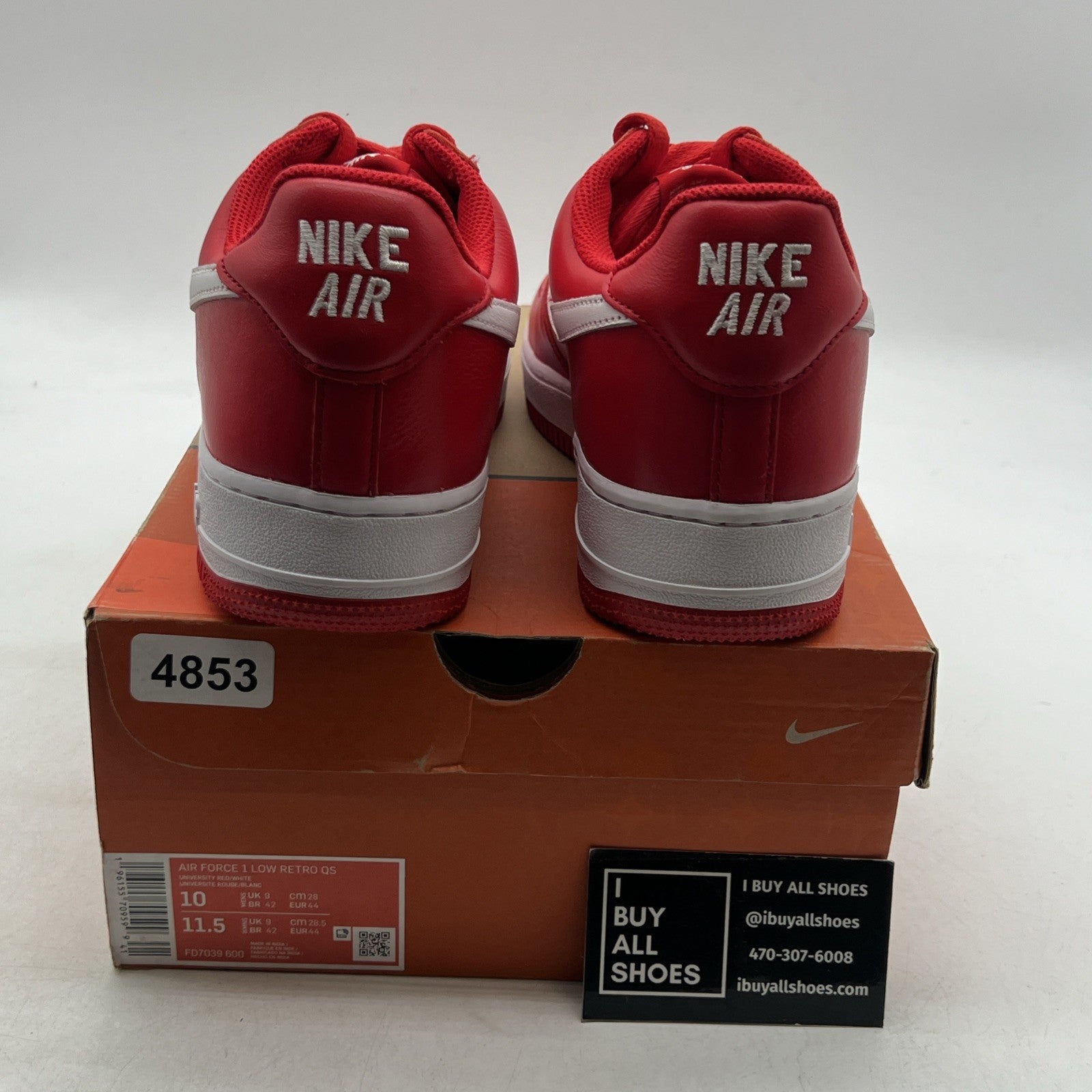 Size 10 - Nike Air Force 1 Low Color of the Month - University Red (FD7039-600)
