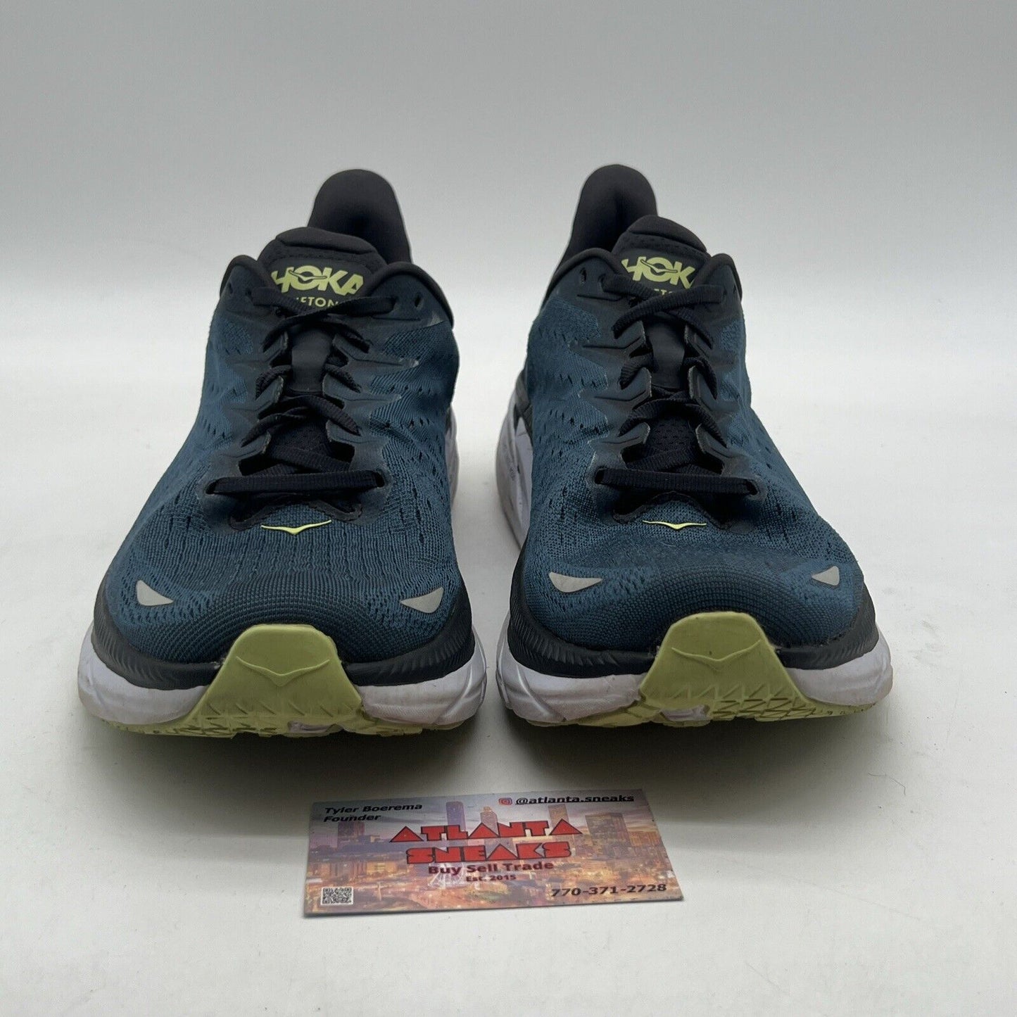Size 12.5 - Hoka One One Clifton 8 Running Shoes, Blue