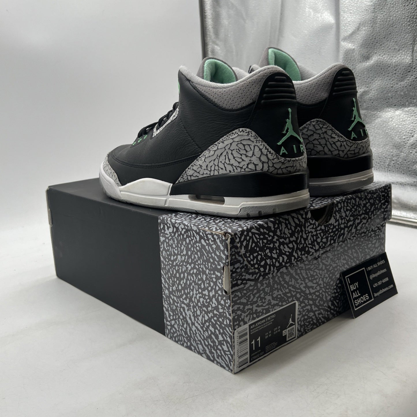 Size 11 - Air Jordan 3 Retro Green Glow (CT8532-031)