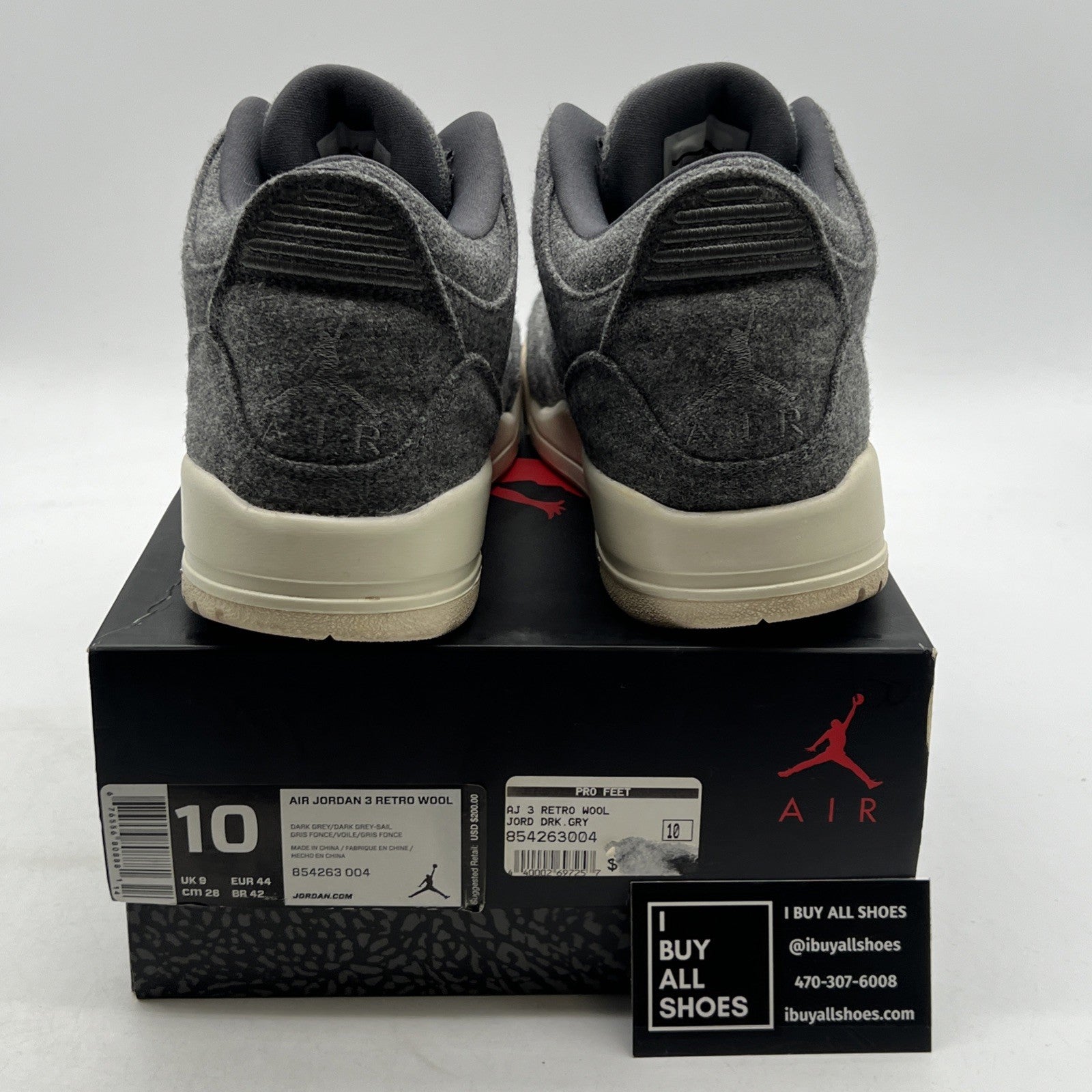 Size 10 - Air Jordan 3 Retro Wool (854263-004)