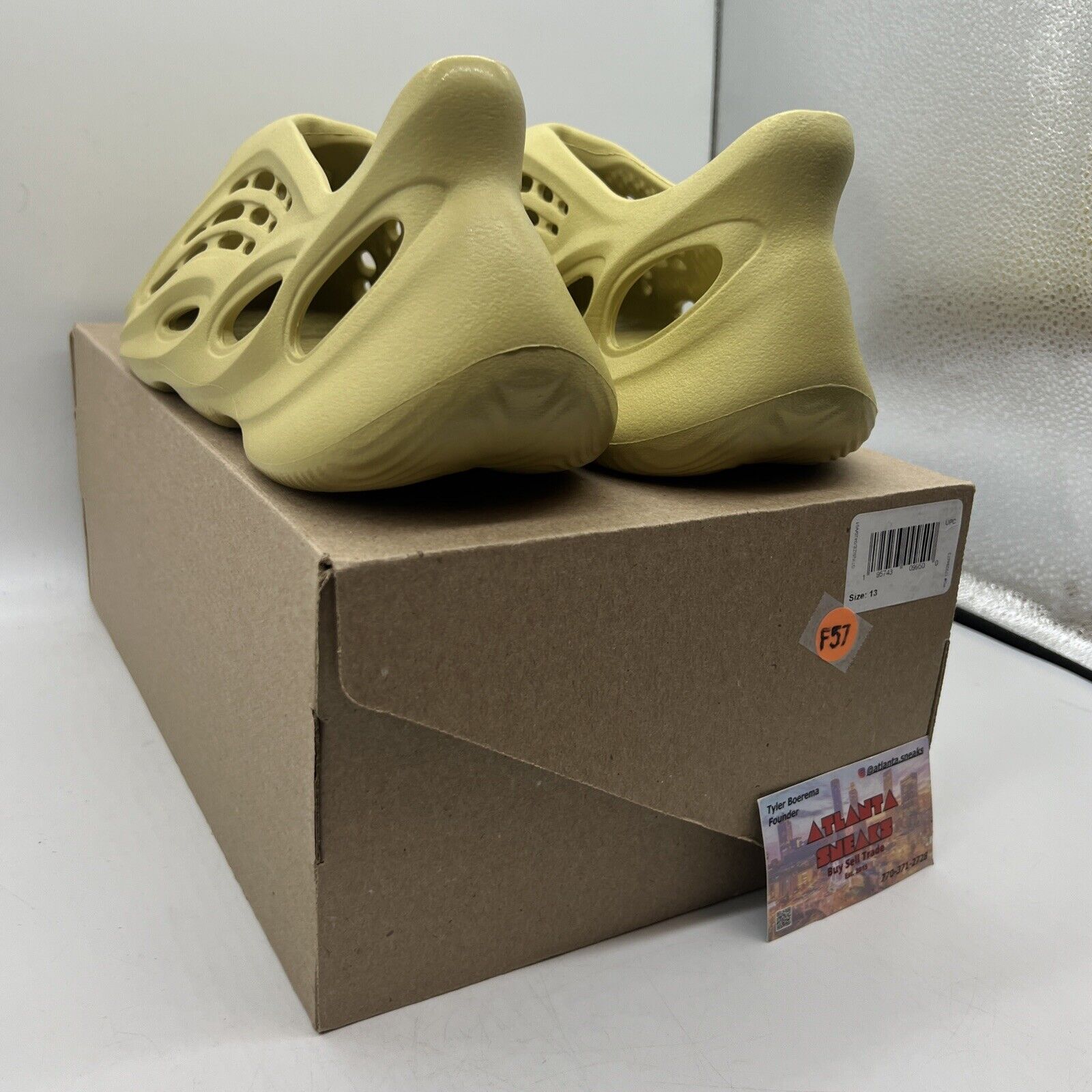 Size 13 - adidas Yeezy Foam RNNR Sulfur GV6775 Brand New Og All