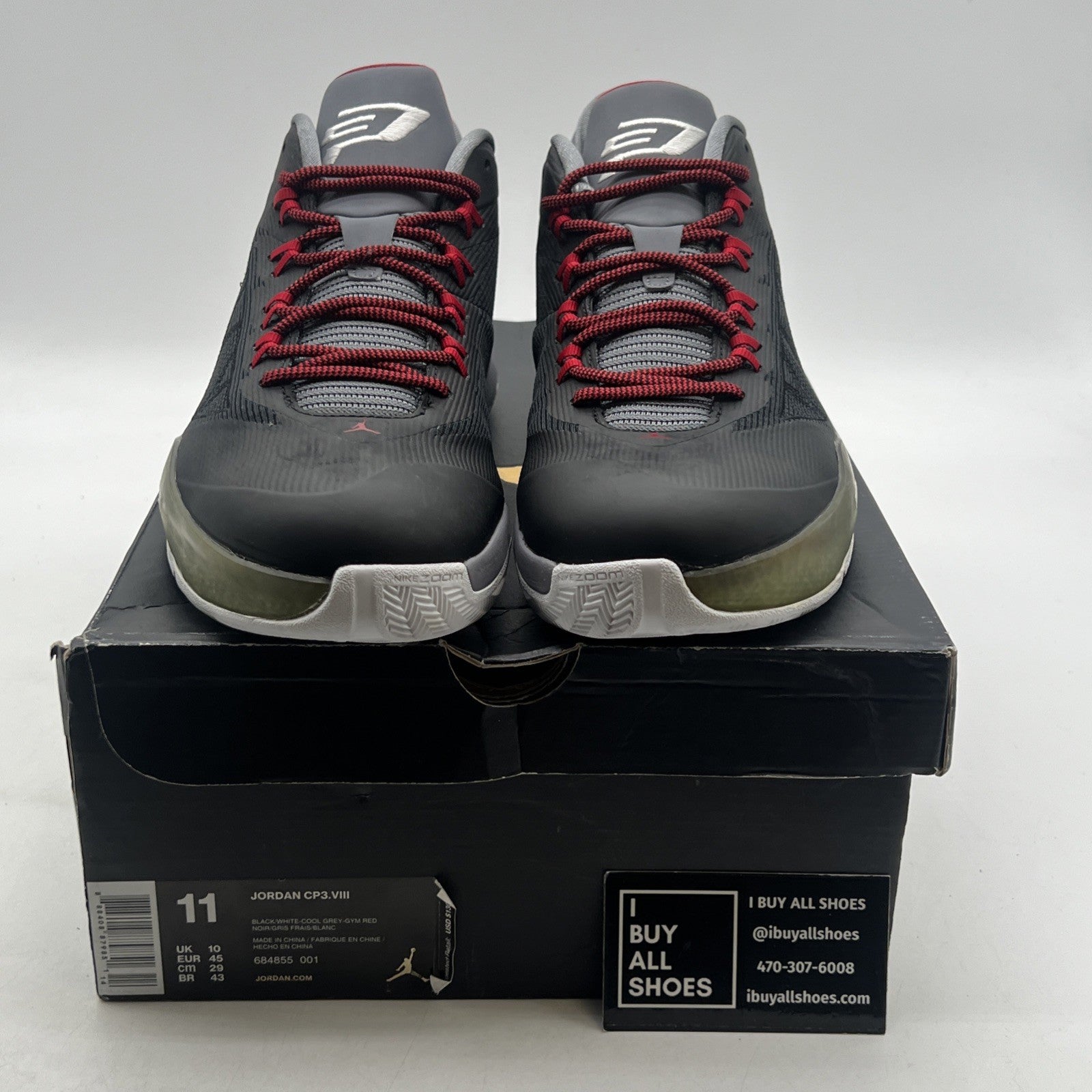 Size 11 - Air Jordan CP3.VIII Black (684855-001)