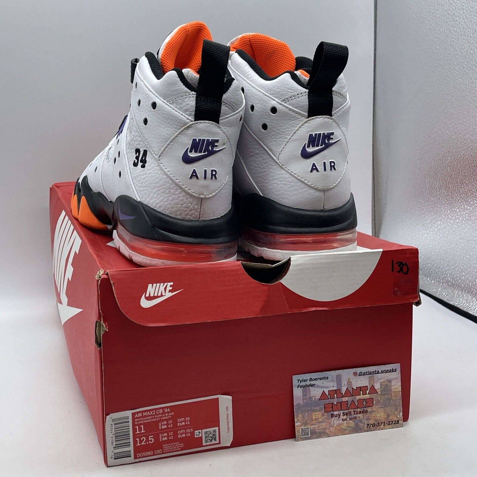 Size 11 - Nike Air Max 2 CB 94 Suns Orange Purple White Leather (DO5880-100)
