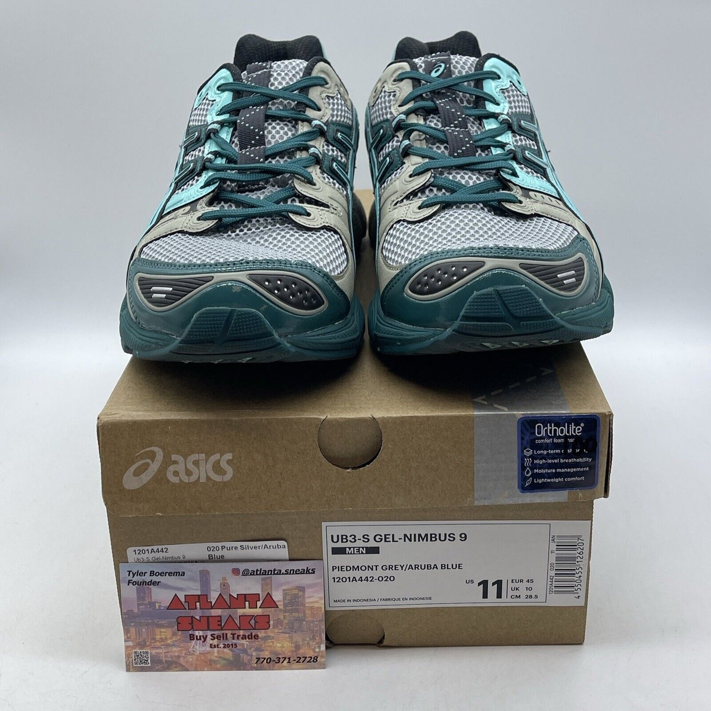 Size 11 - ASICS Kiko Kostadinov x UB3-S Gel Nimbus 9 Piedmont Grey Aruba Blue