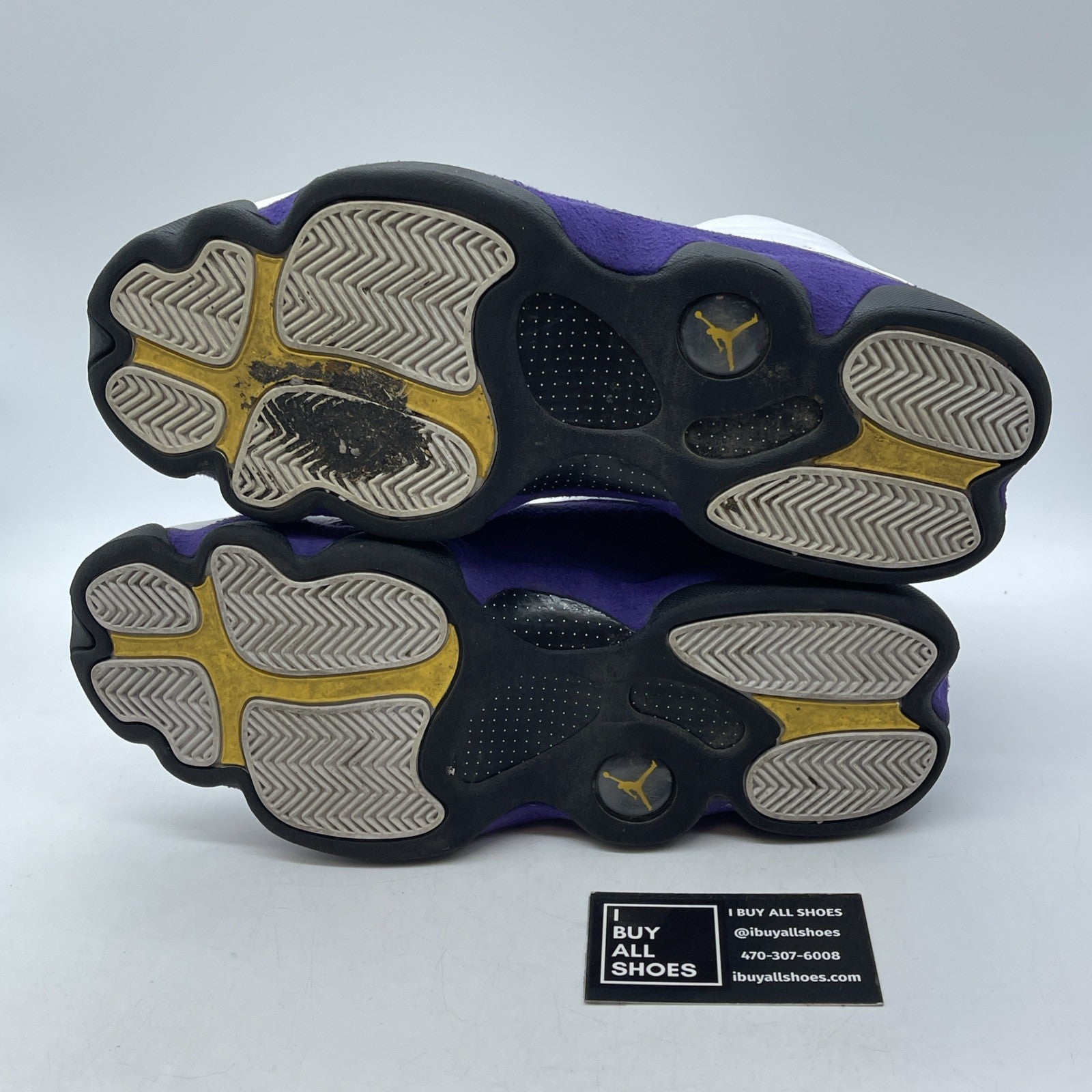 Size 11 - Air Jordan 13 Retro Lakers Purple White Suede Leather (414571-105)