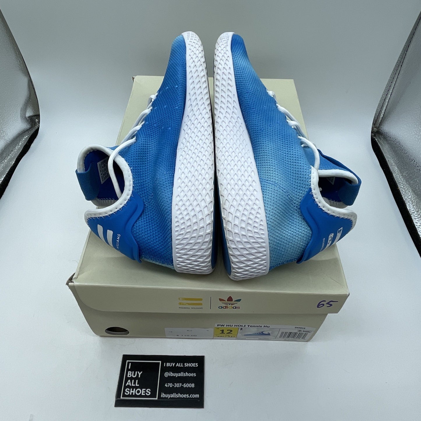 Size 12 - Pharrell x Adidas Tennis Hu Holi Bright Blue (DA9618)