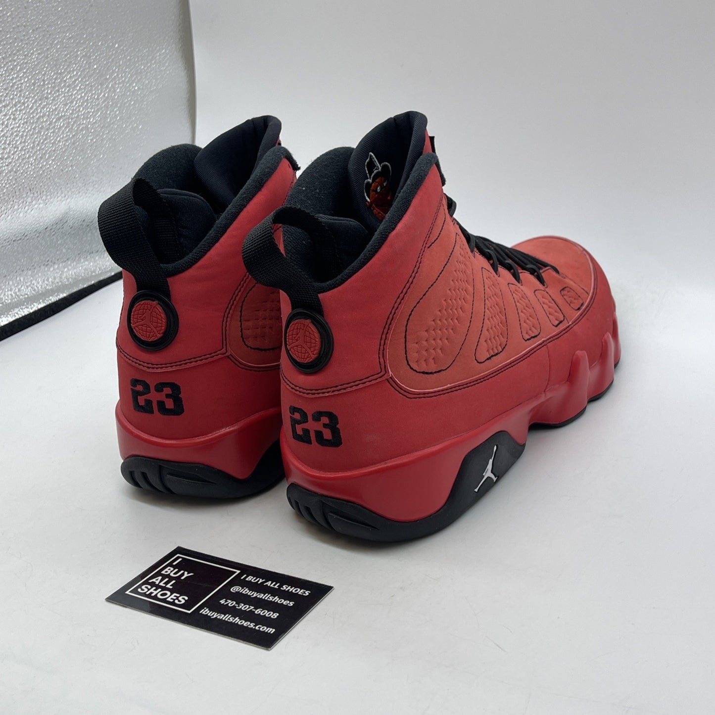 Size 13 - Air Jordan 9 Retro Motorboat Jones Black Red Suede (302370-645)