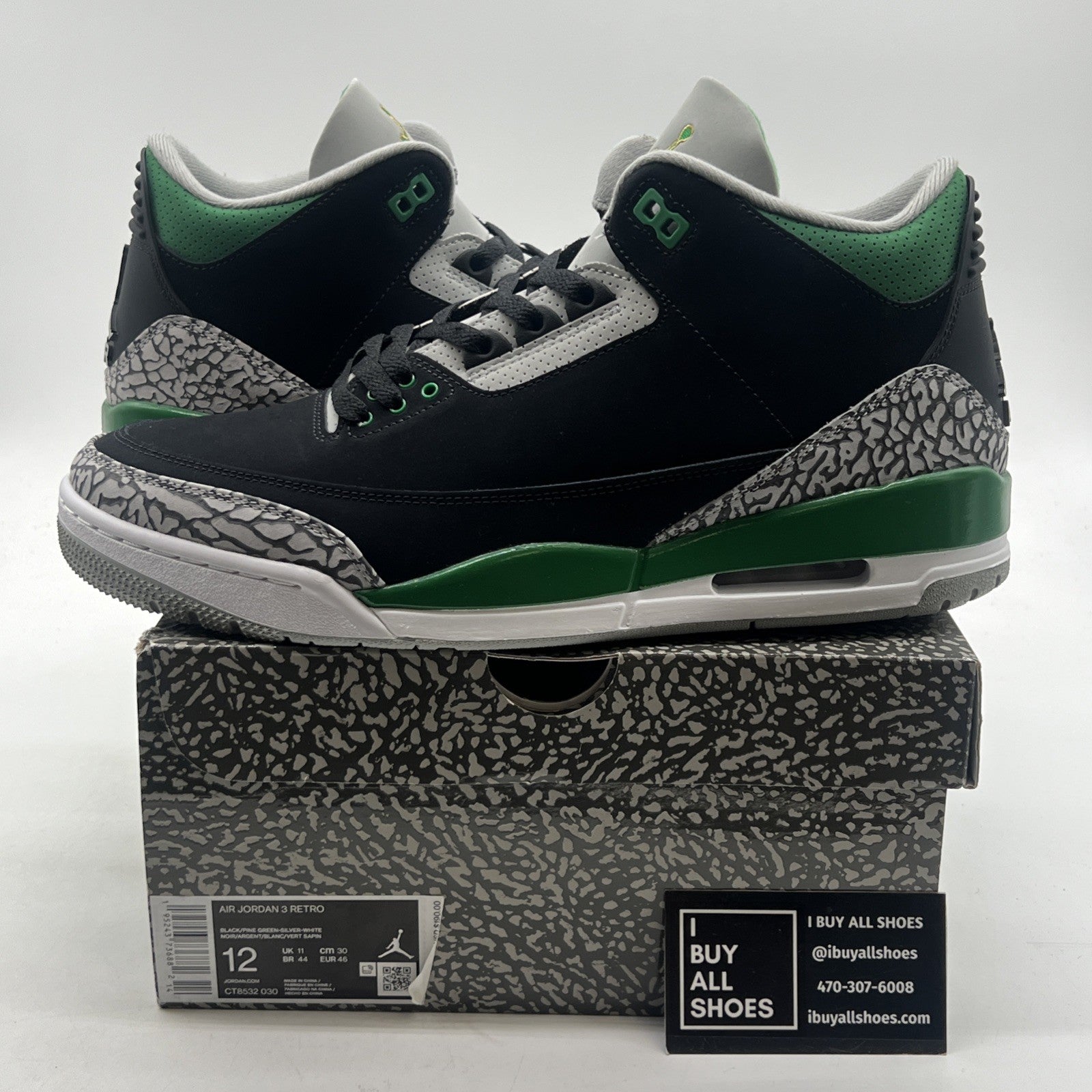 Size 12 - Air Jordan 3 Retro Mid Pine Green (CT8532-030)