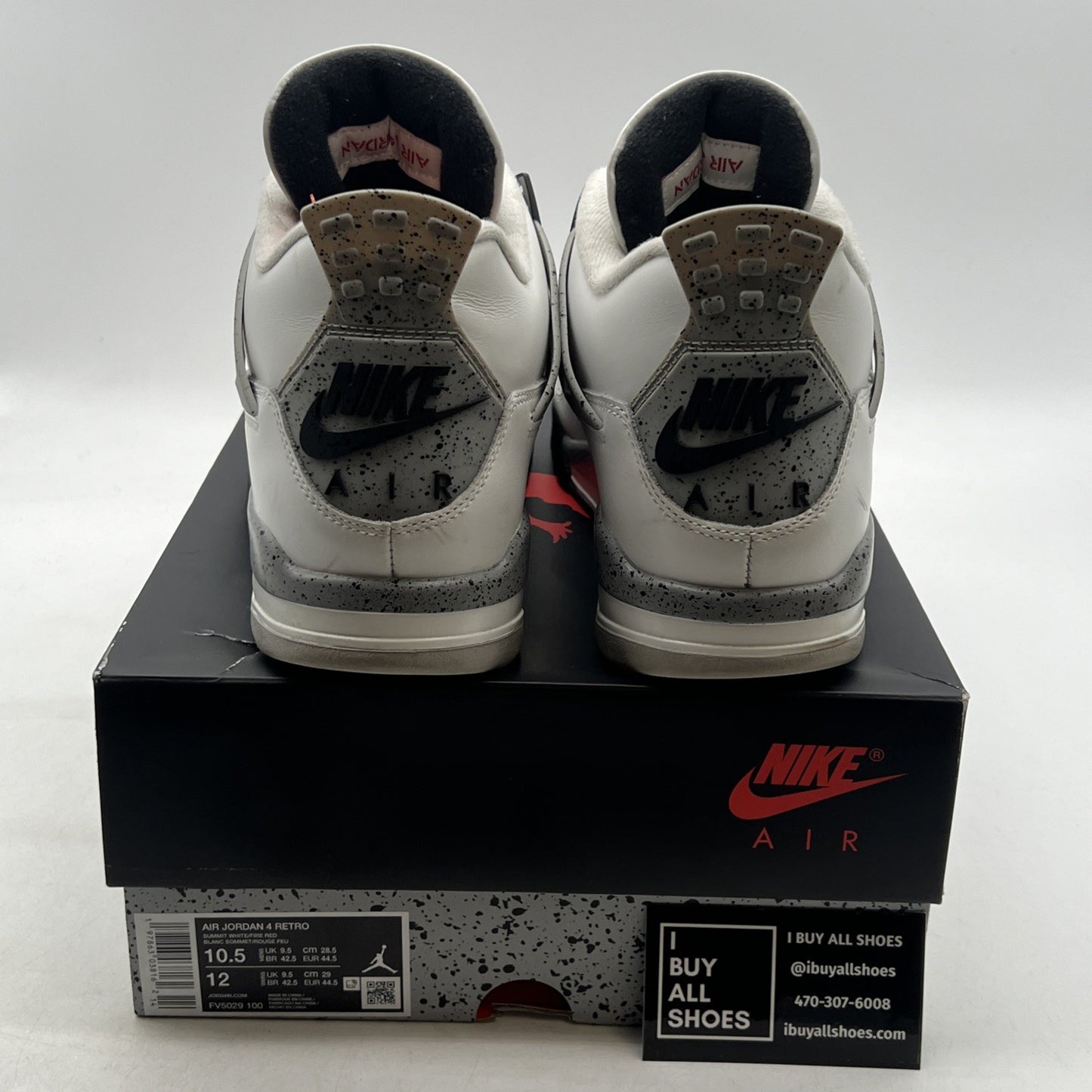 Size 10.5 - Air Jordan 4 Retro OG 2025 White Cement (FV5029-100)