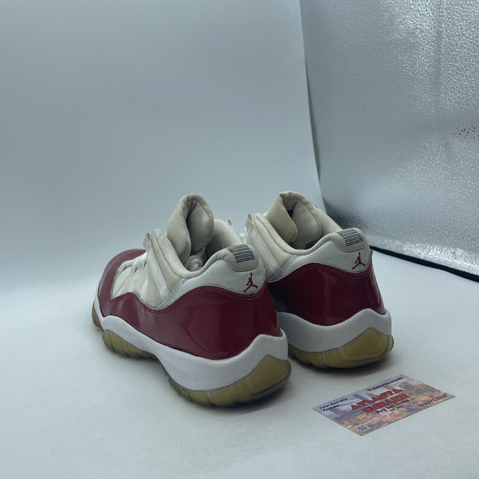 Size 11 - Air Jordan 11 Retro 2001 Low Cherry White Leather (136053-161)