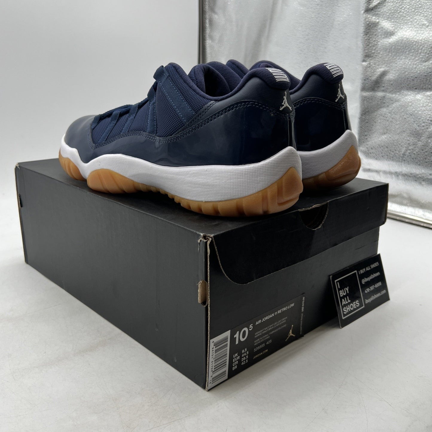 Size 10.5 - Air Jordan 11 Retro Low Navy Gum (528895-405)