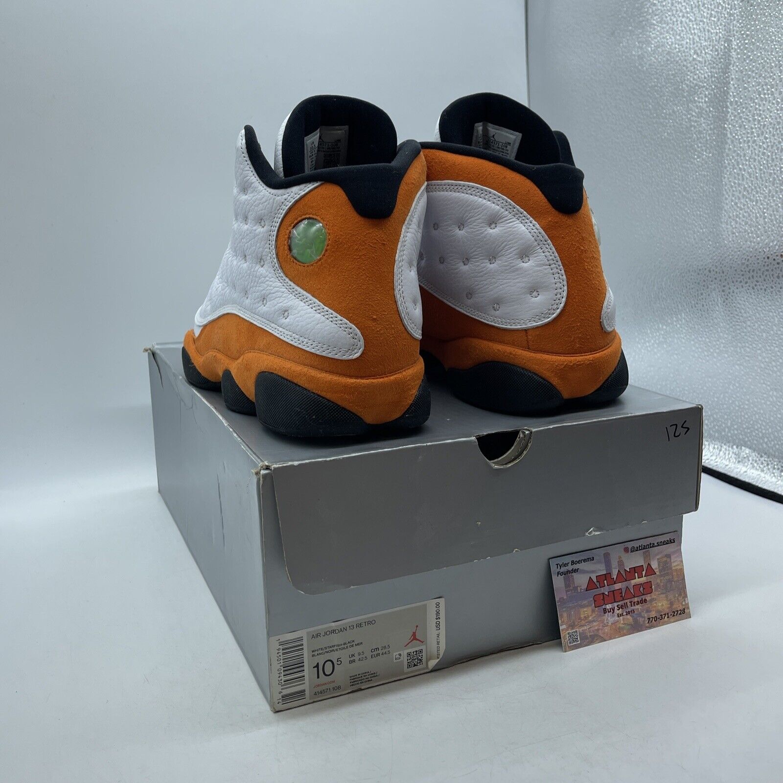 Size 10.5 - Air Jordan 13 Retro Starfish White Orange Black (414571-108)