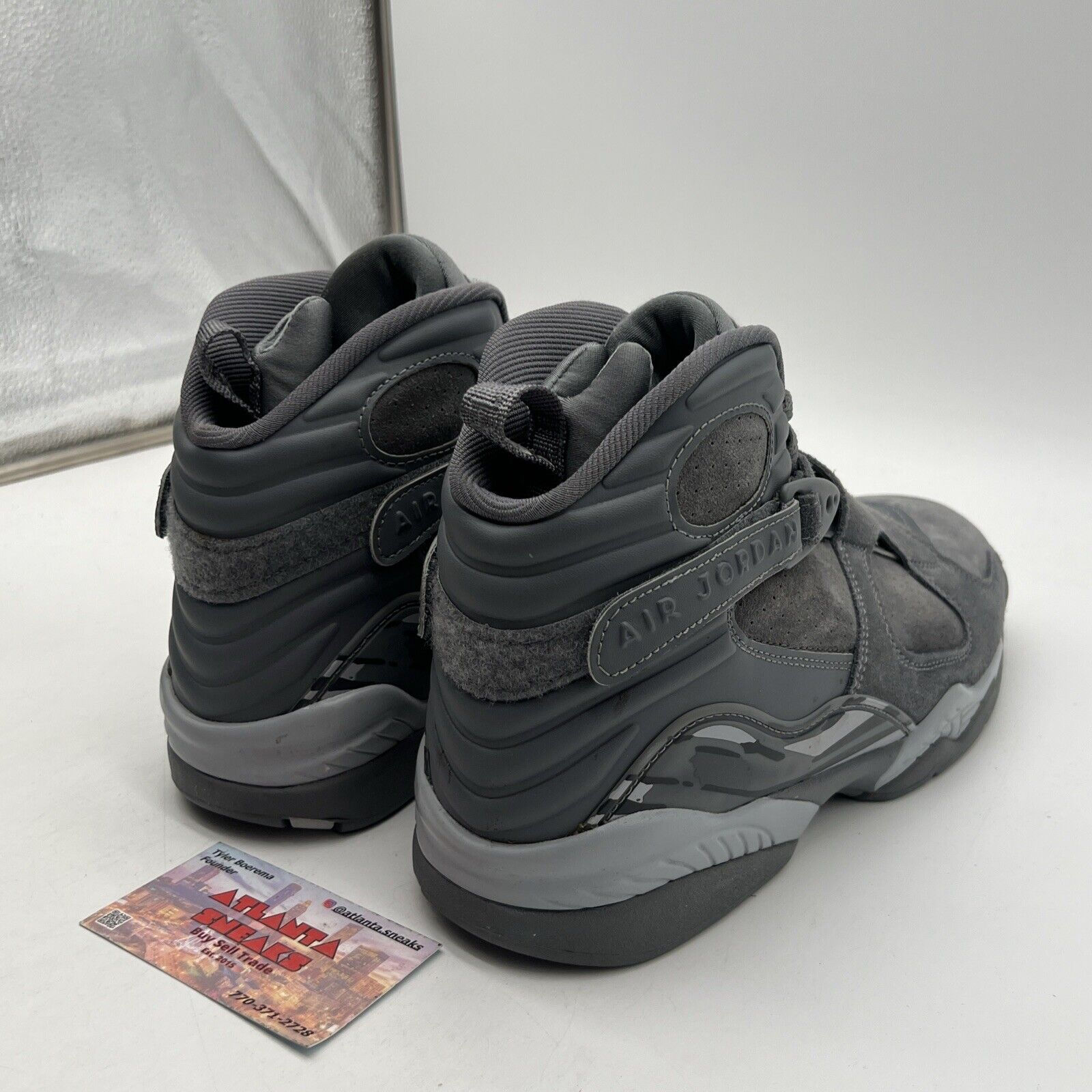 Size 9.5 - Air Jordan 8 Retro Cool Grey Suede (305381-014)