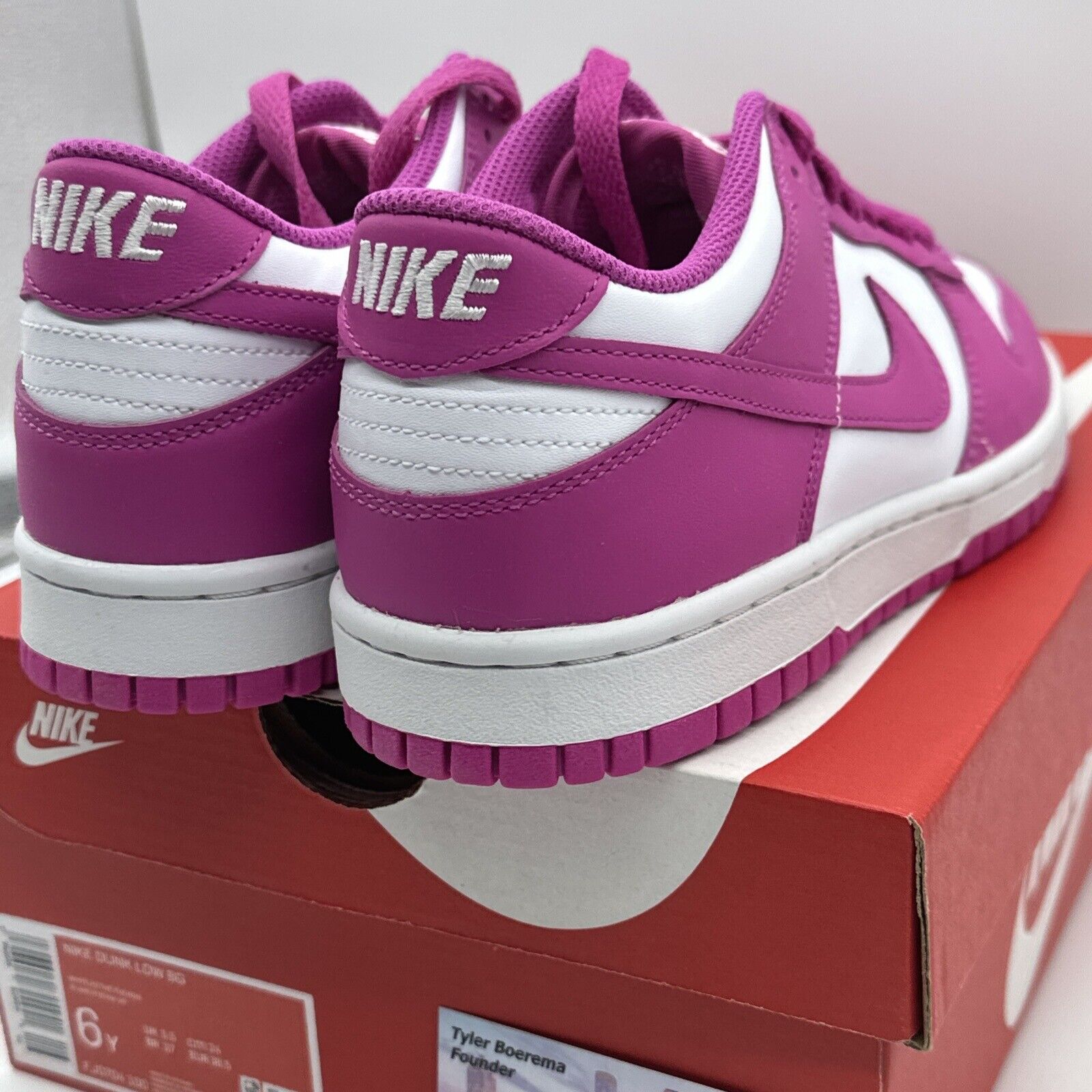 Nike Dunk Low Active Fuchsia Pink White (FJ0704-100) Size 6 NEW