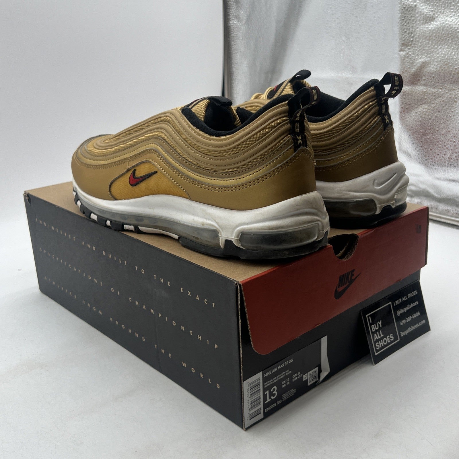 Size 13 - Nike Air Max 97 OG 2023 Metallic Gold (DM0028-700)