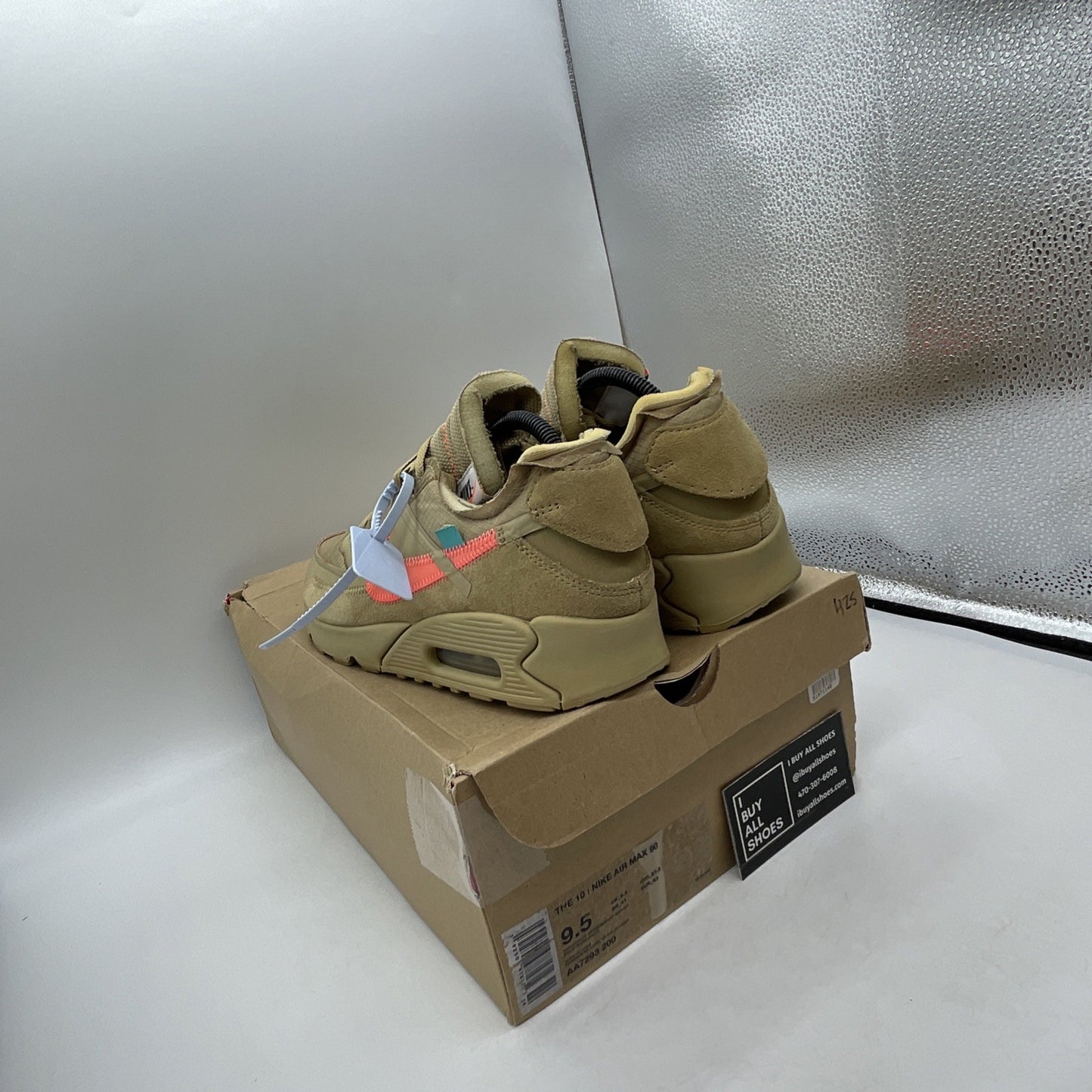Size 9.5 - Nike Air Max 90 x OFF-WHITE Desert Ore 2019 (AA7293-200)