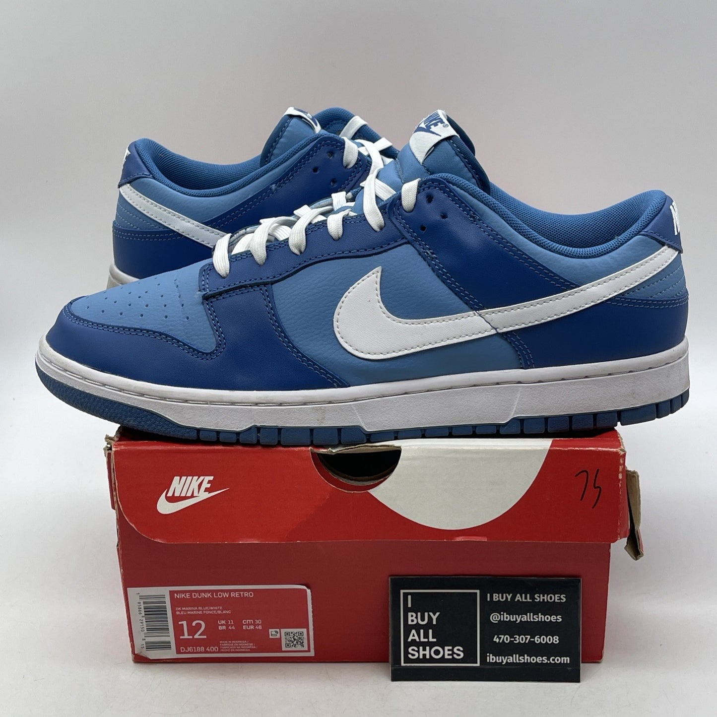 Size 12 - Nike Dunk Low Dark Marina Blue (DJ6188-400)
